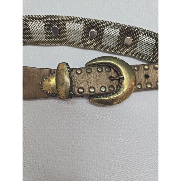 Vintage Women\'s Sand Castle USA Silver Metal Mesh Rhinestone Belt RARE **READ** main image 7